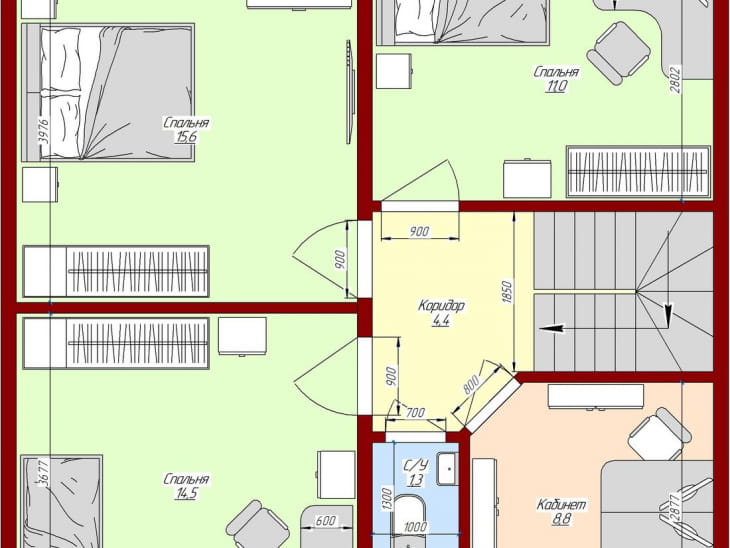 Проект Д-181 - Одноэтажные дома из СИП панелей в ЯНАО: Салехард, Лабытнанги, Надым, Новый Уренгой, Ноябрськ