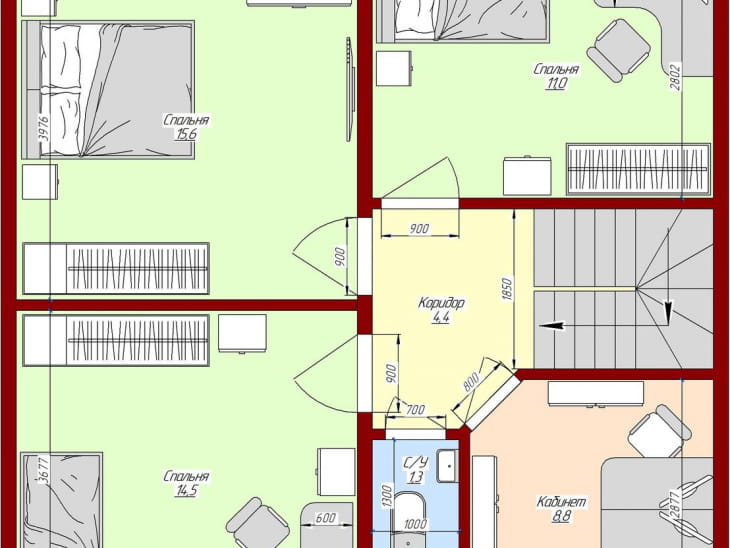 Проект Д-137 - Одноэтажные дома из СИП панелей в ЯНАО: Салехард, Лабытнанги, Надым, Новый Уренгой, Ноябрськ